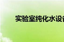 實驗室純化水設備（實驗室純水機）