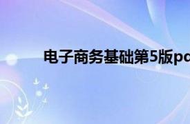 電子商務基礎第5版pdf（電子商務基礎 第5版）