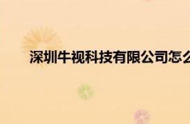 深圳牛視科技有限公司怎么樣（深圳牛視科技有限公司）