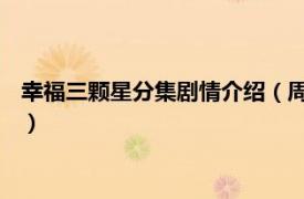 幸福三顆星分集劇情介紹（周佳琪 電視劇《幸福三顆星》女二號）