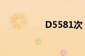 D5581次（D5291次）