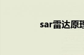 sar雷達原理（SAR雷達）