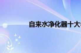 自來水凈化器十大名牌（自來水凈化器）