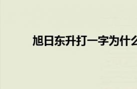 旭日東升打一字為什么是九（旭日東升打一字）