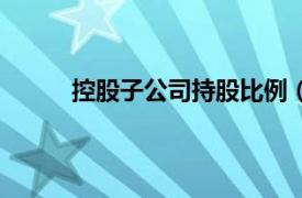 控股子公司持股比例（控股子公司需持股多少）