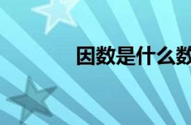 因數是什么數（因數是什么）
