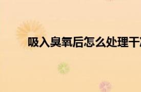 吸入臭氧后怎么處理干凈（吸入臭氧后怎么處理）