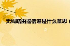 無線路由器信道是什么意思（無線路由的信道數是什么意思）