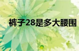 褲子28是多大腰圍（褲子28是多大尺碼）