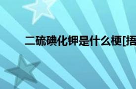 二硫碘化鉀是什么梗[捂臉（二硫碘化鉀是什么梗）