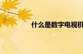 什么是數字電視機?（什么是數字電視）