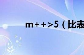 m++>5（比表面積是什么意思）