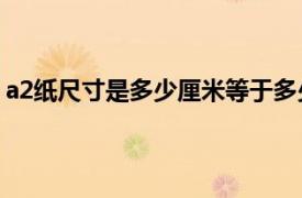 a2紙尺寸是多少厘米等于多少張a4（a2紙張尺寸多少厘米）