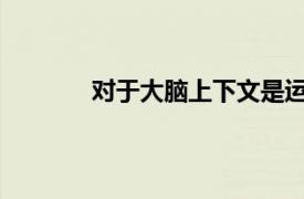 對于大腦上下文是運動和記憶新理論的關(guān)鍵