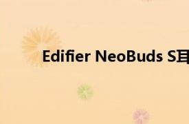 Edifier NeoBuds S耳塞評測潛力巨大追求目標