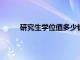 研究生學位值多少錢以及學歷不高真的不重要嗎