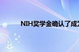 NIH獎學金確認了成為臨床醫生科學家的目標