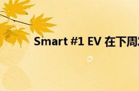 Smart #1 EV 在下周發布之前一直在進行測試