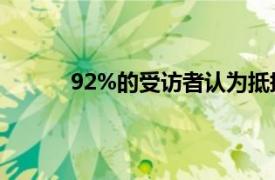 92%的受訪者認為抵押品的質量和成本應持平