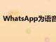 WhatsApp為語音通話帶來了新的用戶界面