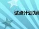 試點(diǎn)計(jì)劃為研究生教師提供支持
