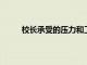 校長承受的壓力和工作負擔的增加是不可持續的
