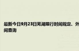 最新今日9月23日蕪湖限行時(shí)間規(guī)定、外地車限行嗎、今天限行尾號(hào)限行限號(hào)最新規(guī)定時(shí)間查詢