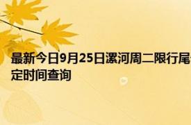 最新今日9月25日漯河周二限行尾號、限行時間幾點到幾點限行限號最新規定時間查詢