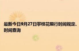 最新今日9月27日攀枝花限行時間規定、外地車限行嗎、今天限行尾號限行限號最新規定時間查詢