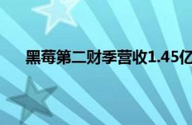 黑莓第二財季營收1.45億美元，凈虧損同比收窄55%