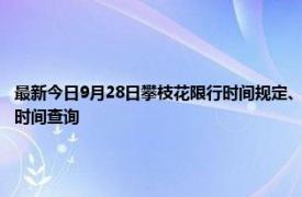 最新今日9月28日攀枝花限行時間規定、外地車限行嗎、今天限行尾號限行限號最新規定時間查詢