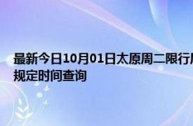 最新今日10月01日太原周二限行尾號、限行時間幾點到幾點限行限號最新規定時間查詢