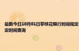 最新今日10月01日攀枝花限行時間規定、外地車限行嗎、今天限行尾號限行限號最新規定時間查詢