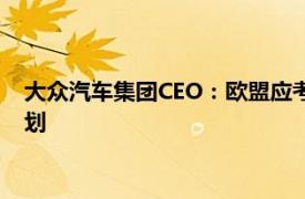 大眾汽車集團CEO：歐盟應考慮調整對中國電動汽車加征關稅計劃
