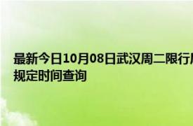 最新今日10月08日武漢周二限行尾號、限行時間幾點到幾點限行限號最新規定時間查詢