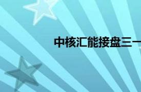 中核匯能接盤三一重能旗下新能源公司