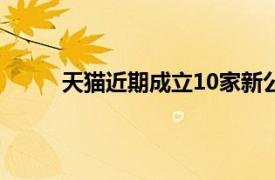 天貓近期成立10家新公司，持股比例均為100%