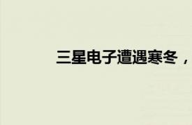 三星電子遭遇寒冬，市值蒸發(fā)近90萬億韓元