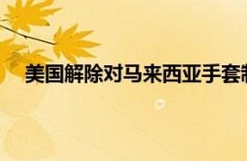 美國解除對(duì)馬來西亞手套制造商Brightway的進(jìn)口禁令
