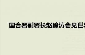 國合署副署長趙峰濤會見世界銀行高級常務副行長托森伯格