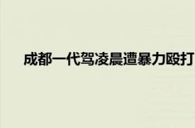 成都一代駕凌晨遭暴力毆打，e代駕：將幫助被打司機維權