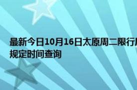 最新今日10月16日太原周二限行尾號、限行時間幾點到幾點限行限號最新規定時間查詢
