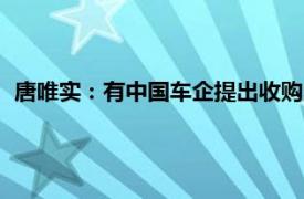 唐唯實：有中國車企提出收購Stellantis旗下品牌，但我拒絕了
