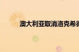 澳大利亞取消洛克希德·馬丁公司軍用衛星項目