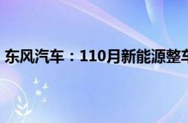 東風汽車：110月新能源整車銷量70萬輛，同比增長82.3%