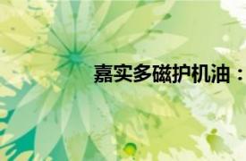 嘉實多磁護機油：性能特點與選擇指南