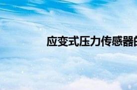 應變式壓力傳感器的工作原理與性能解析
