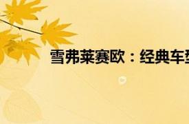 雪弗萊賽歐：經典車型的卓越表現與獨特魅力