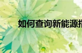 如何查詢新能源指標(biāo)排名及提升策略