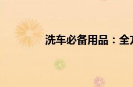 洗車必備用品：全方位滿足您的洗車需求
